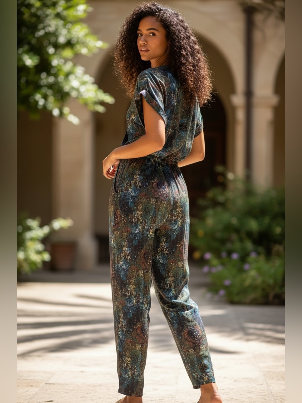 RBL Multicolored Patterned Jumpsuit Size Medium